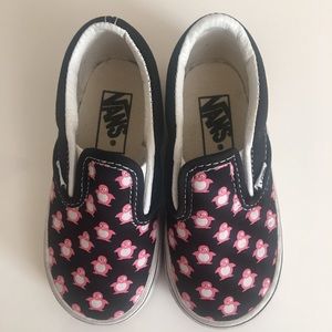 Vans Toddler Classic Slip-On Pink penguin size 8